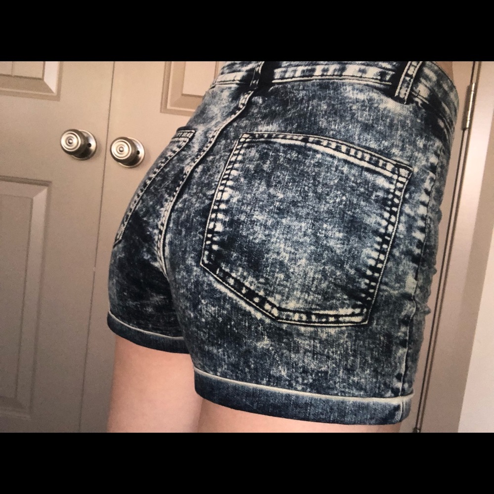 H&M Acid Wash High Waisted Shorts